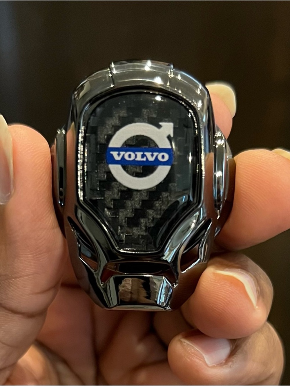 VOLVO Black Car Auto Start Stop Push Button Engine Ignition Ring Cap Cover
